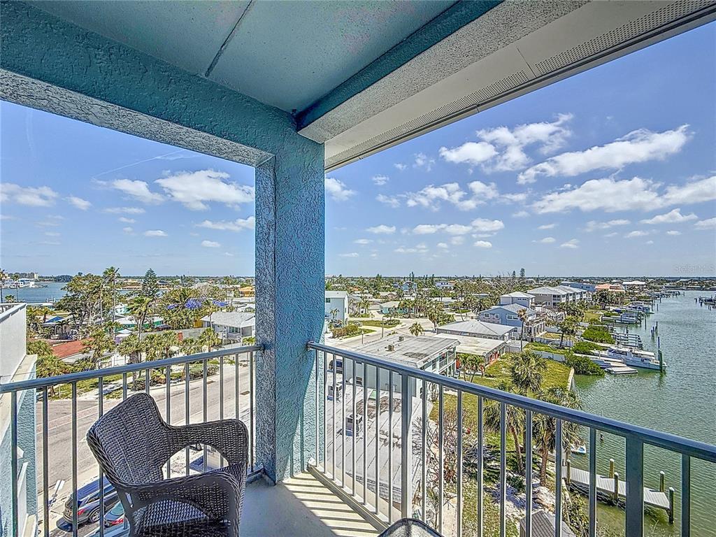 13999 Gulf Boulevard, Unit 501 Madeira Beach, FL 33708 - Photo 38 of 58 a view of a balcony with an ocean view