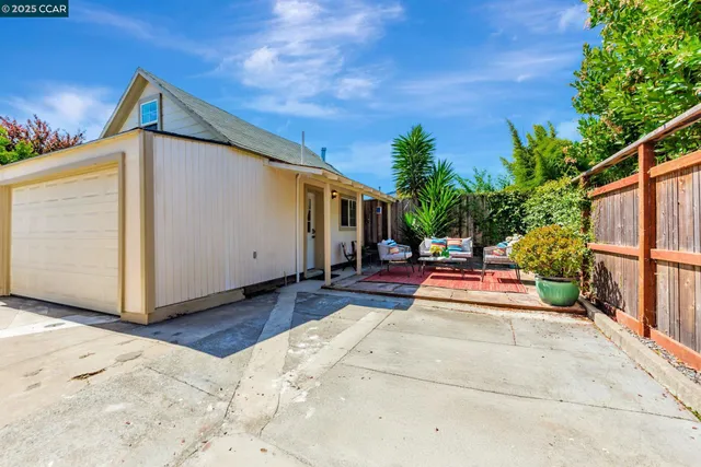 a view of balcony with furniture