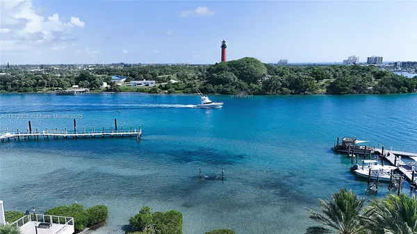 a view of a lake with outdoor space