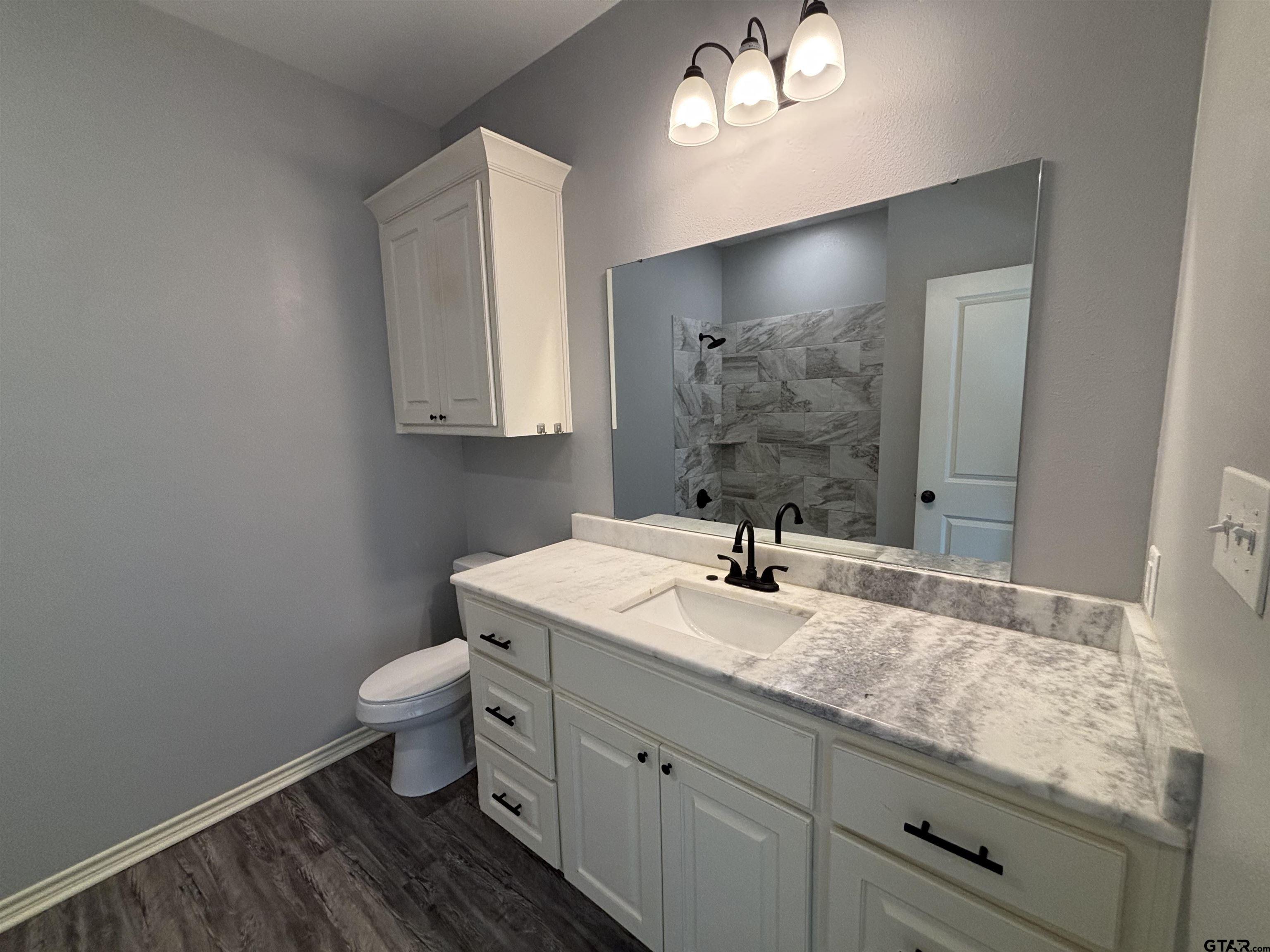 196 Twisted Oaks Road Rusk, TX 75785 - Photo 12 of 25 a bathroom with a toilet sink and mirror