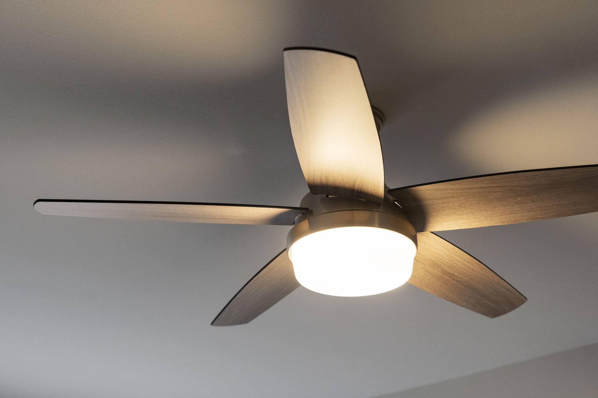 7392 Regency Square Court, Unit 7392 Houston, TX 77036 - Photo 12 of 32 Modern ceiling fan with integrated light fixture offers easy remote-control operation.