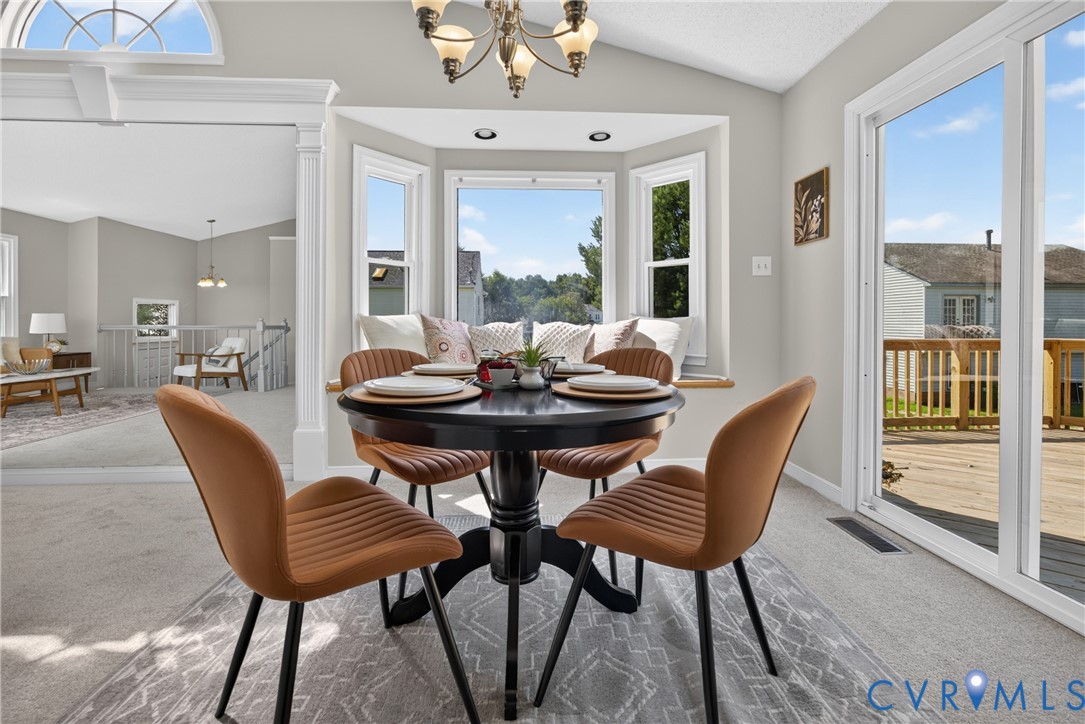 1559 Tree Ridge Road Henrico, VA 23231 - Photo 14 of 40 Dining area featuring a bay window with a built-in