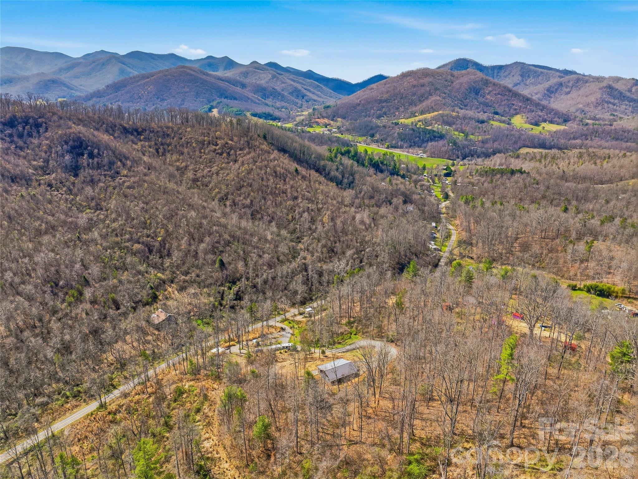 182 Whittemore Branch Road Barnardsville, NC 28709 - Photo 35 of 46 a view of a backyard with mountain view