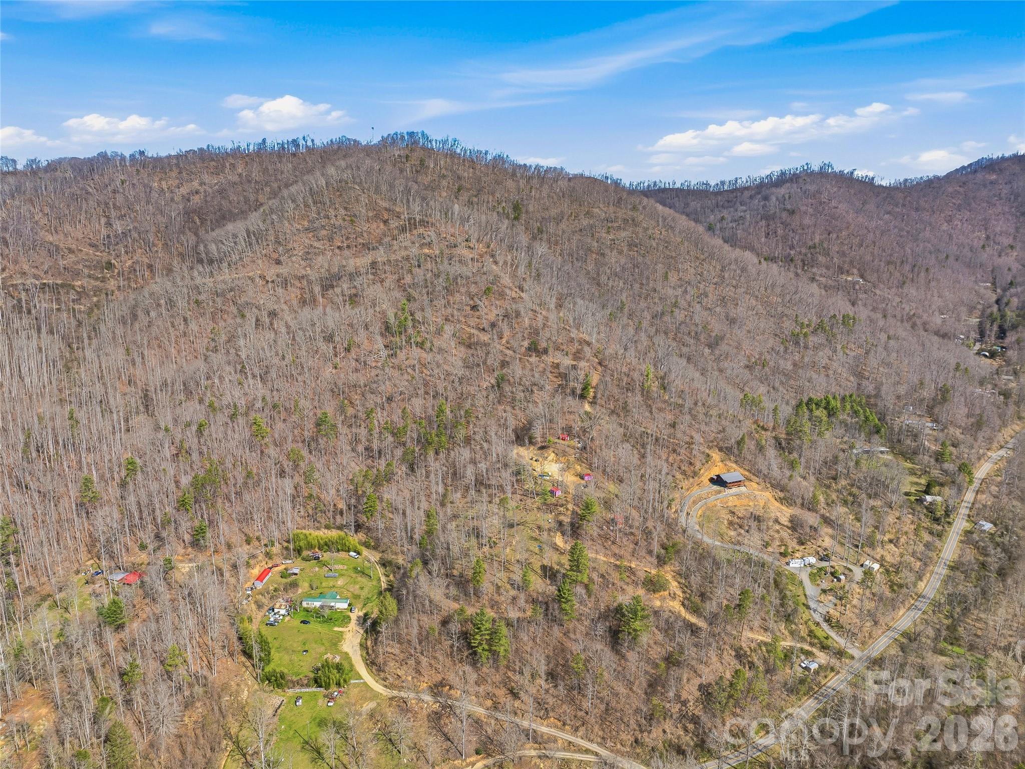 182 Whittemore Branch Road Barnardsville, NC 28709 - Photo 36 of 46 a view of a dry yard with mountains in the background