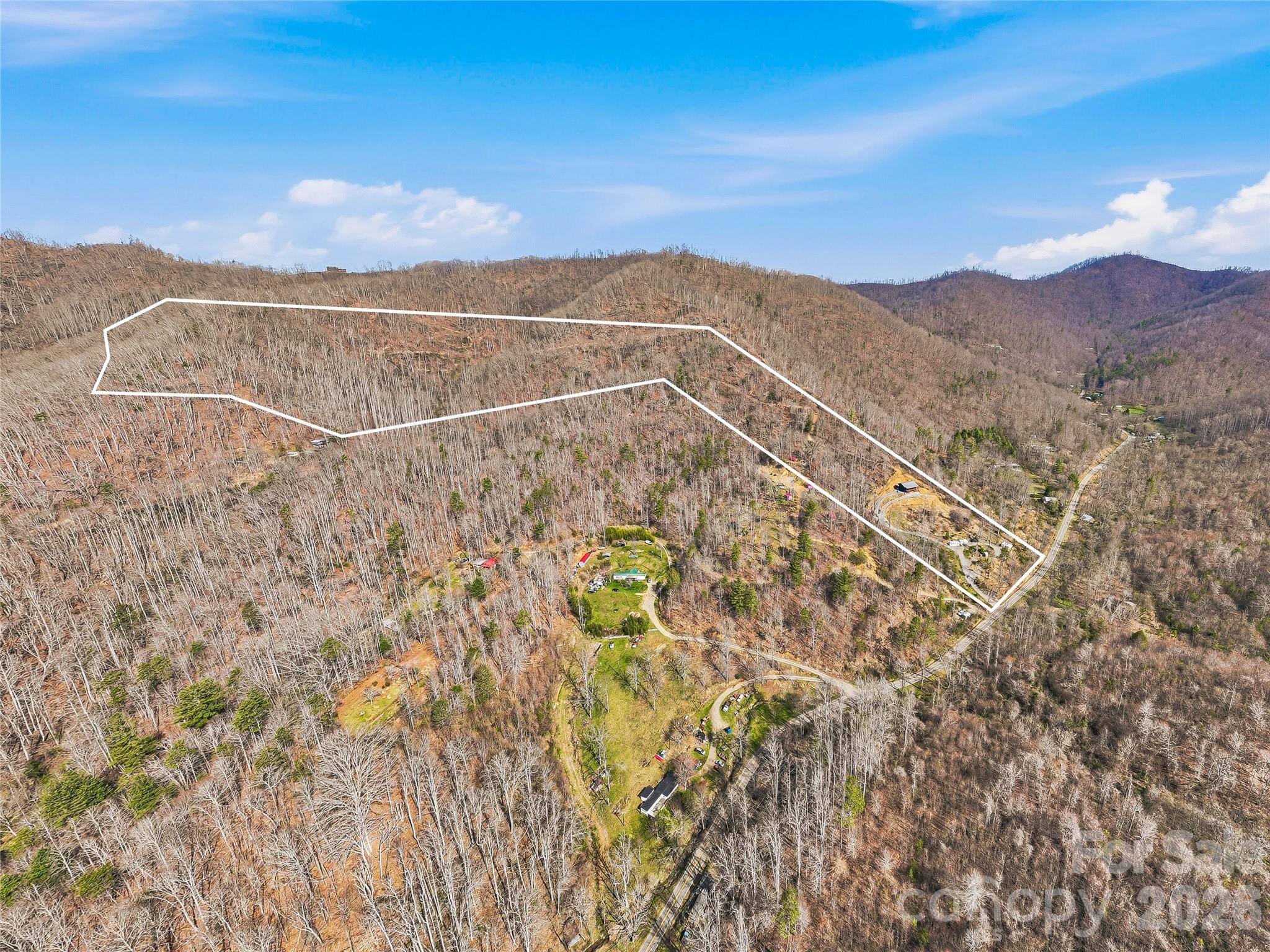 182 Whittemore Branch Road Barnardsville, NC 28709 - Photo 8 of 46 a view of a mountain from a yard