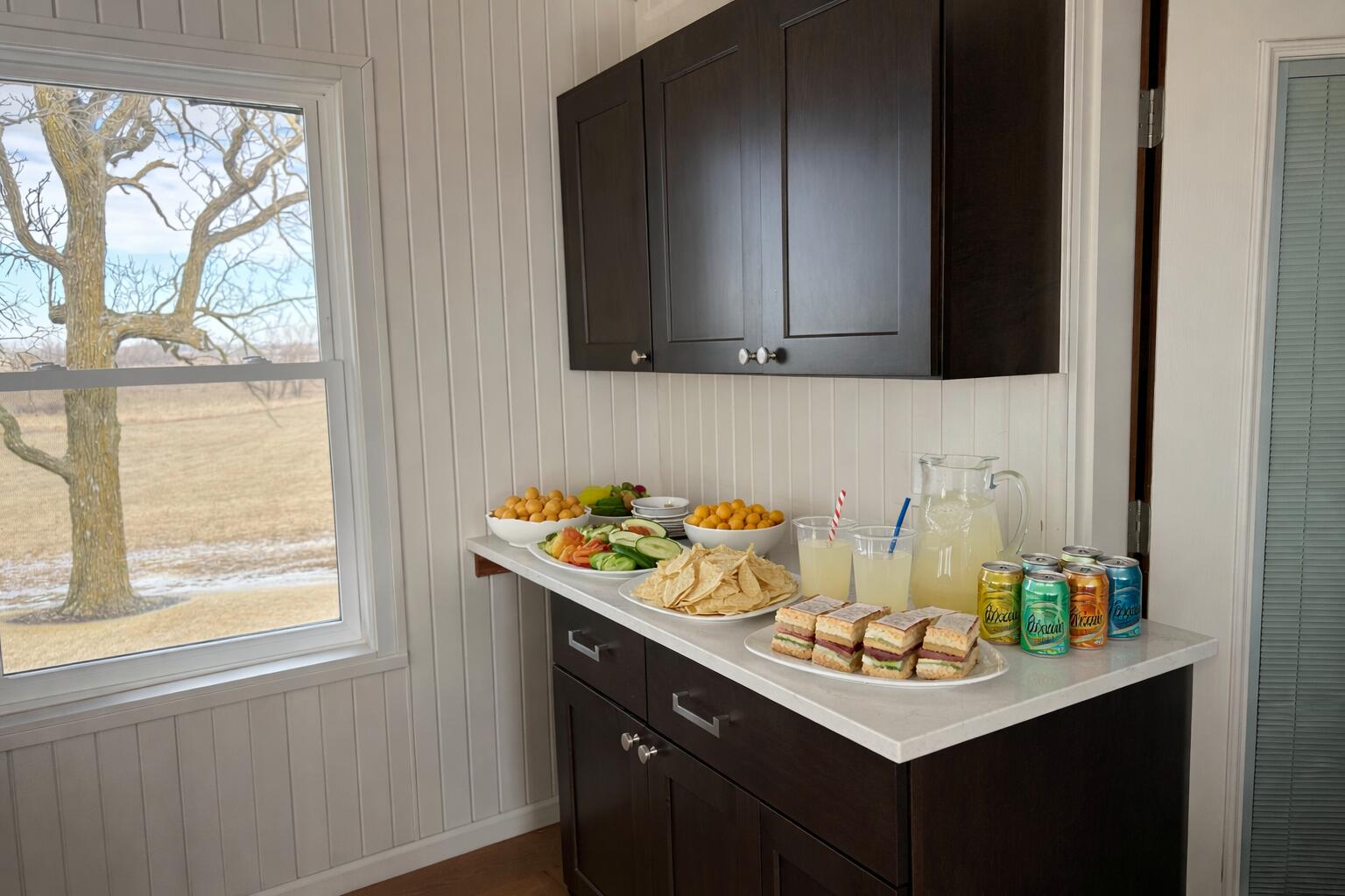 N5748 Metovale Road Brandon, WI 53919 - Photo 17 of 34 Sunroom entertaining space serves a purpose year-round...snacks in warmer months and cooling/storing cookies amidst the holidays!