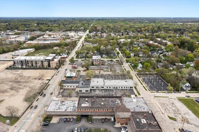 an aerial view of city