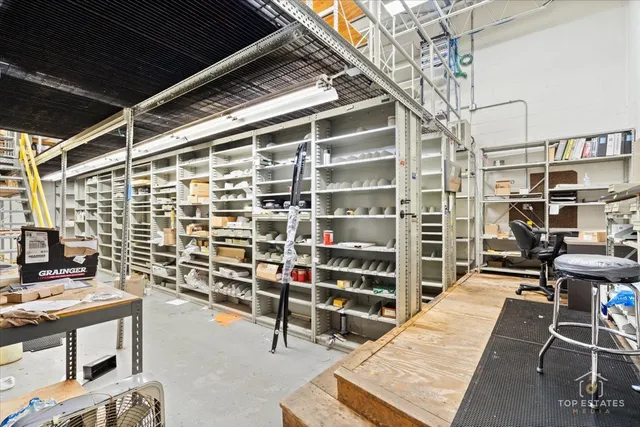 a view of a building with a street