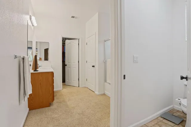 a view of a backyard of the house