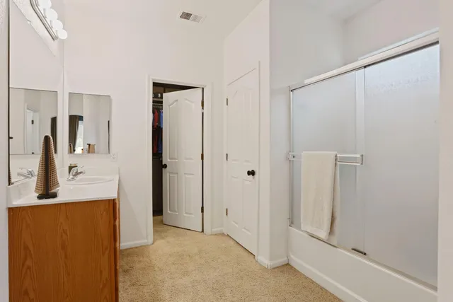 a view of a swimming pool with a garden