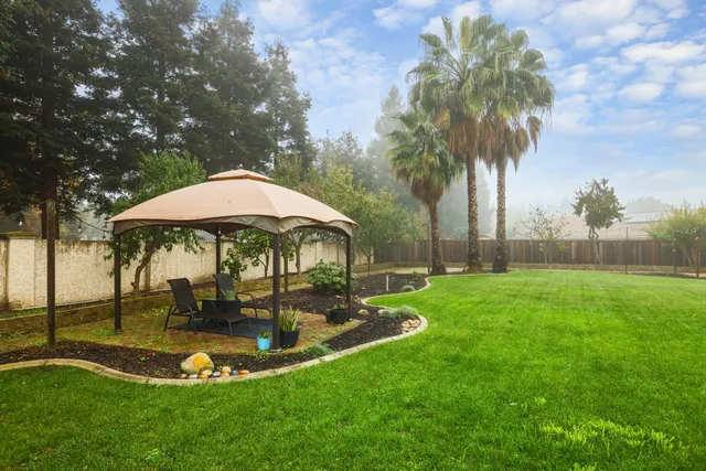 a view of patio with furniture