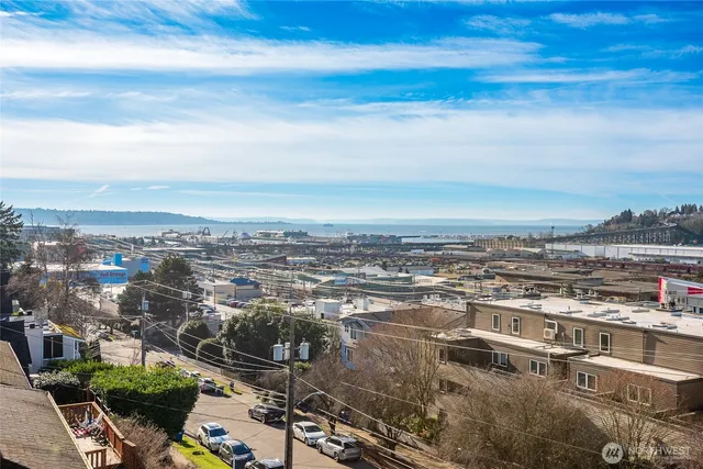 an aerial view of a city
