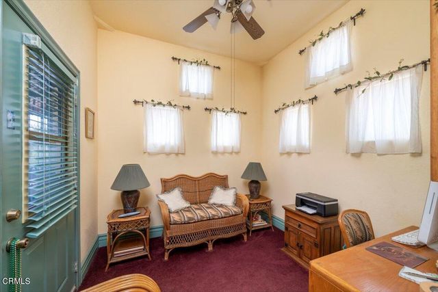 a view of outdoor space with seating area