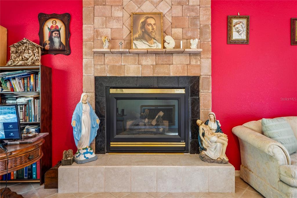 26861 Mondon Hill Road Brooksville, FL 34602 - Photo 15 of 51 a living room with furniture and a fireplace
