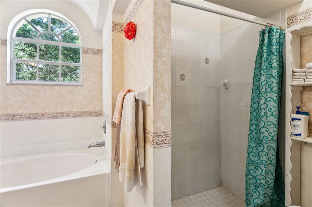 26861 Mondon Hill Road Brooksville, FL 34602 - Photo 22 of 51 a bathroom with a bathtub and a shower