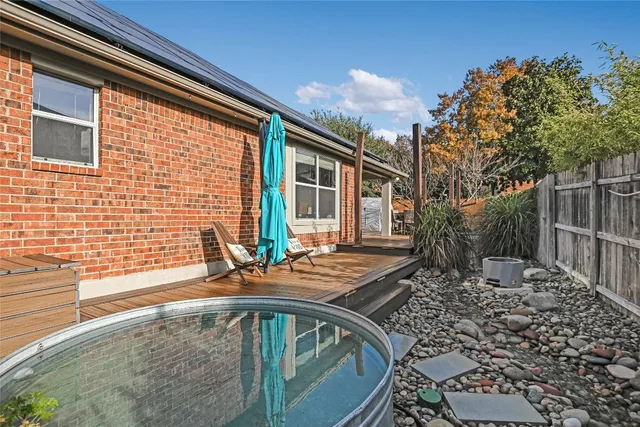 a outdoor living space with furniture