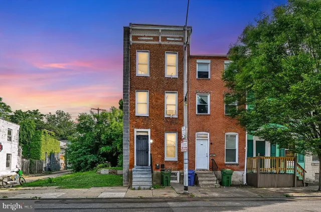 a front view of a building