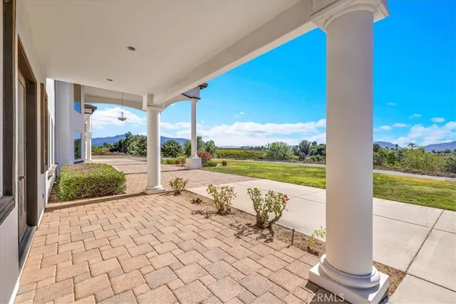 a view of a hallway with workspace