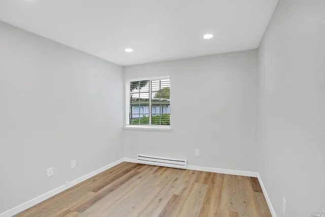 wooden floor in a room