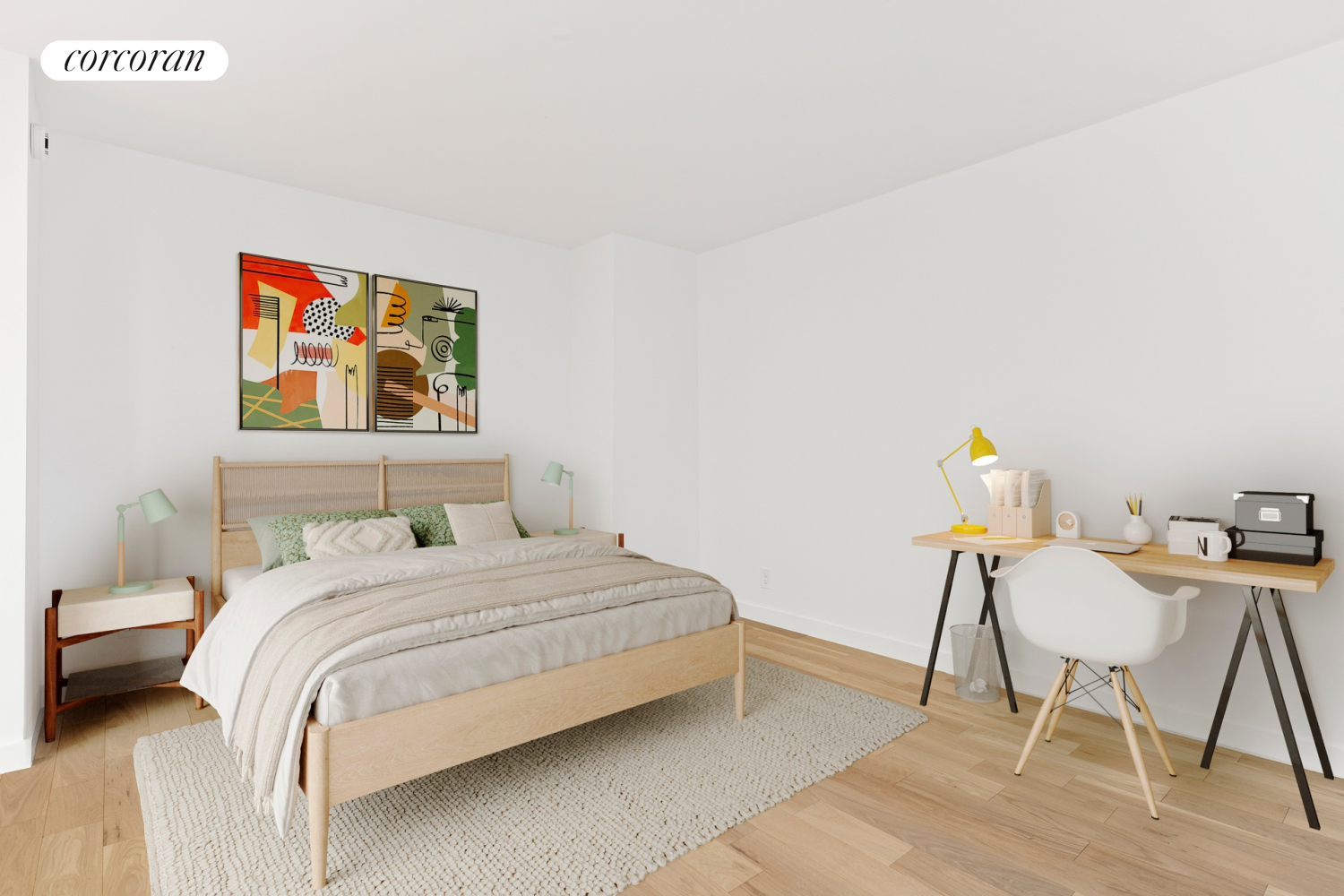 145 East 15th Street, Unit 2D Manhattan, NY 10003 - Photo 5 of 6 a bedroom with a bed and a chair