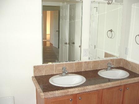 3802 Morgans Mill Road Goodview, VA 24095 - Photo 3 of 6 a bathroom with a granite countertop sink and a mirror