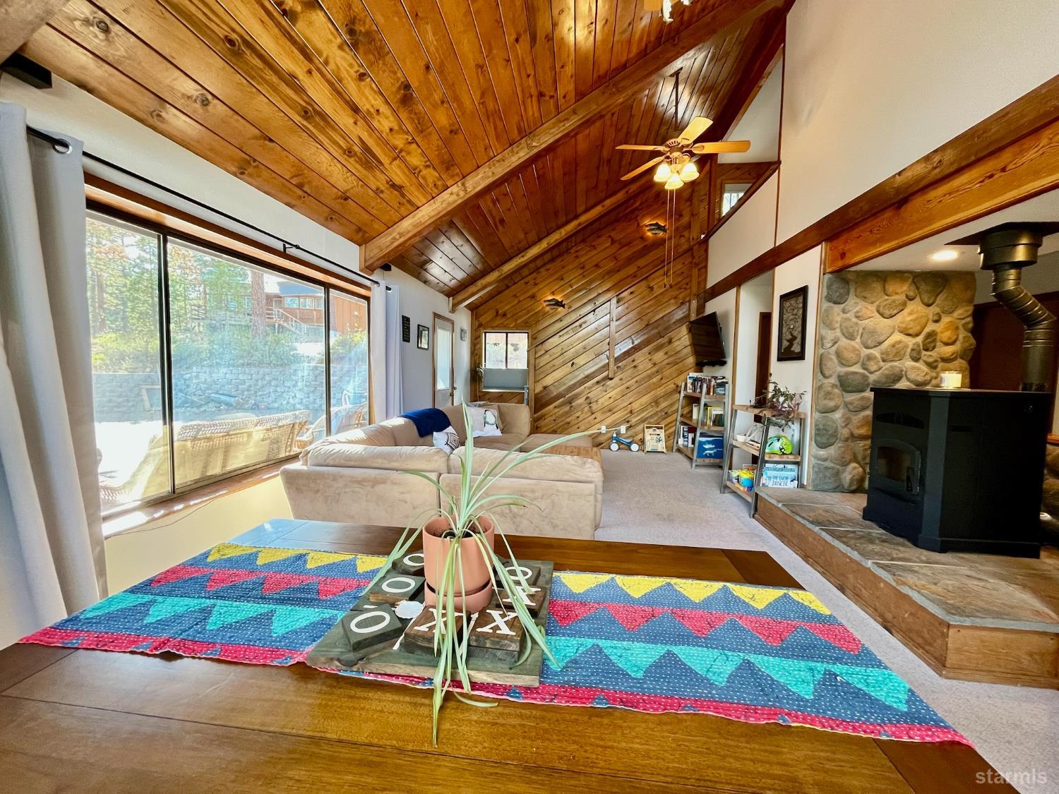 50 Canon View Markleeville, CA 96120 - Photo 3 of 21 a room with pool table windows and wooden floor