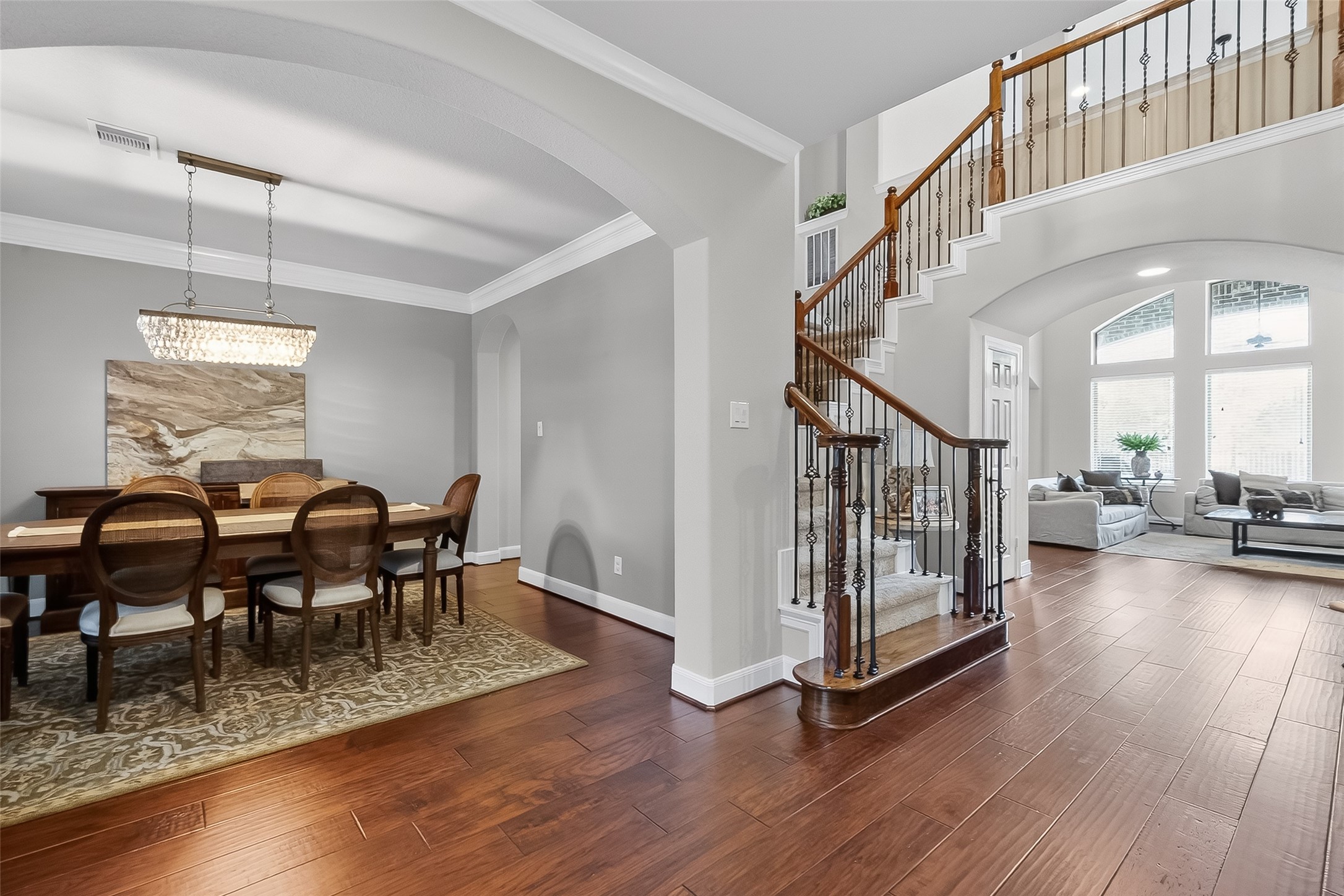10 Cayuga Pond Court Spring, TX 77389 - Photo 10 of 50 a view of a livingroom with furniture and hardwood floor