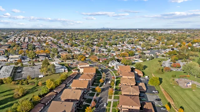 an aerial view of a city