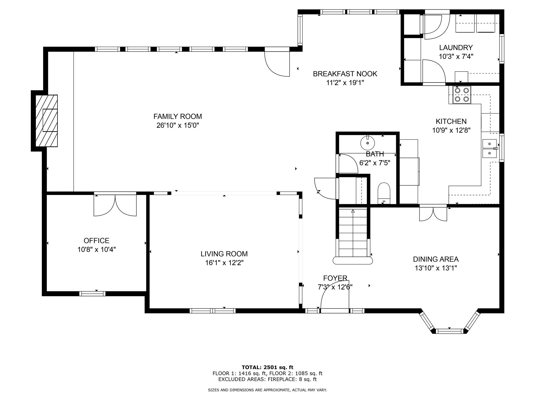 6511 Elmgrove Road Spring, TX 77389 - Photo 32 of 33 Floor plan 1st floor.