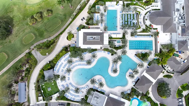 a view of a lake with a fountain