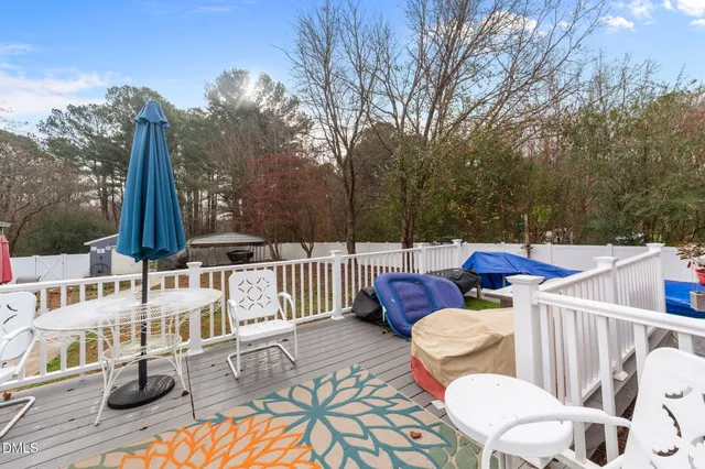 a view of a patio on the roof deck