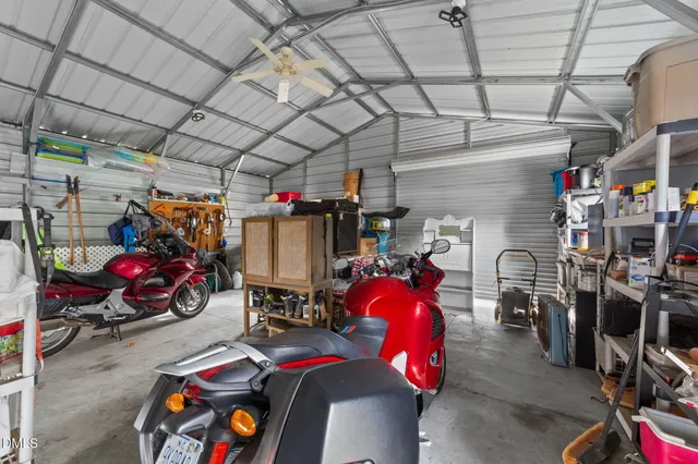 a utility room with lot of gym equipment