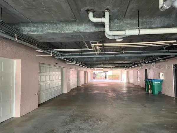 an outdoor space with wooden benches