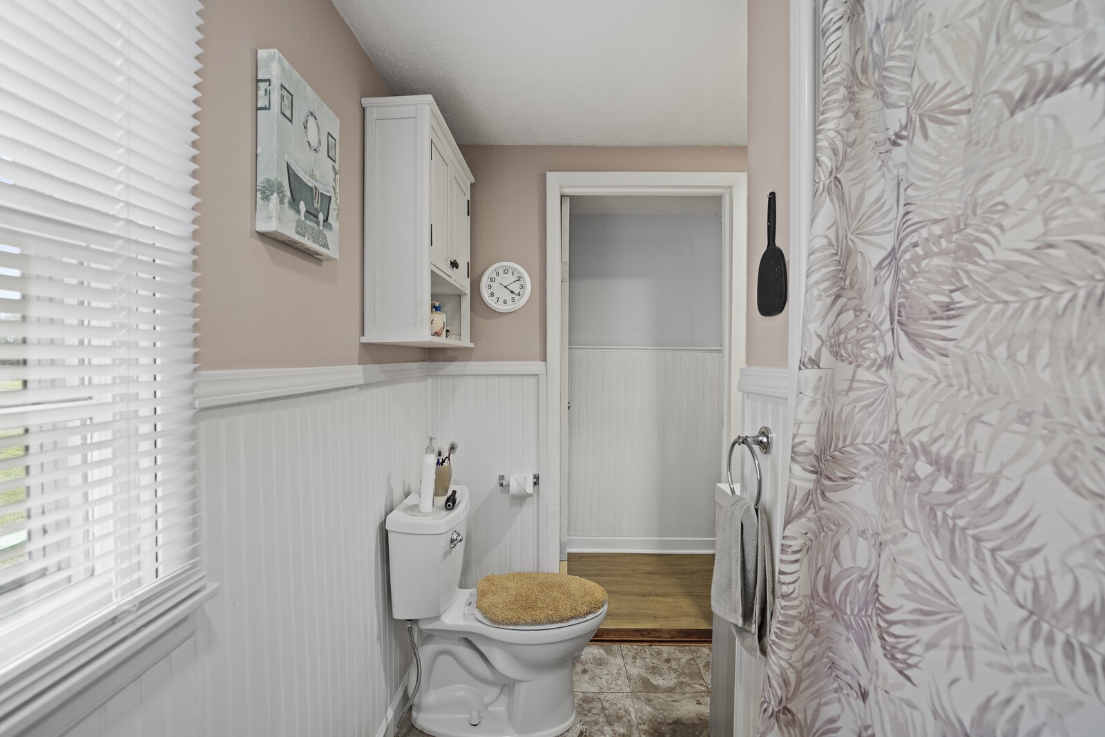 233 Rucker Road Murfreesboro, TN 37127 - Photo 29 of 55 a bathroom with a toilet and a shower curtain