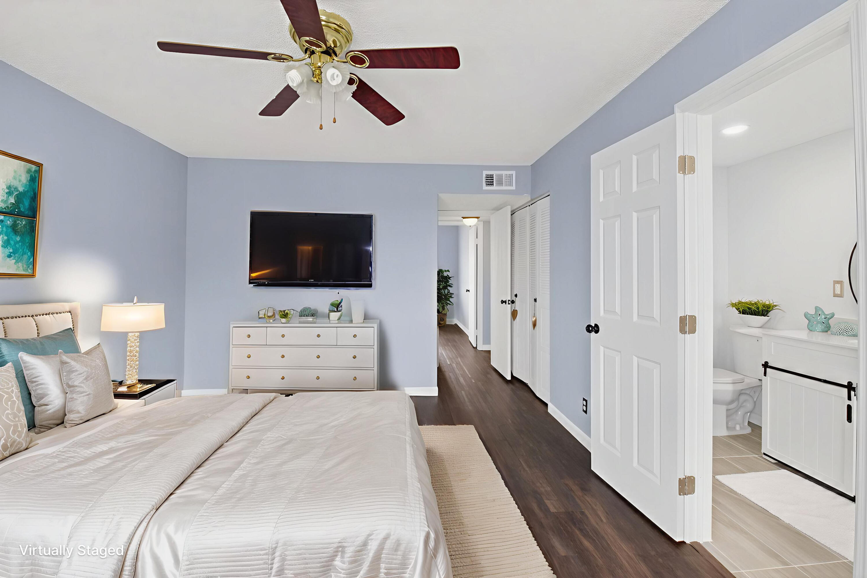 9370 Southwest 8th Street, Unit 410 Boca Raton, FL 33428 - Photo 13 of 28 Virtually Staged Primary Bedroom