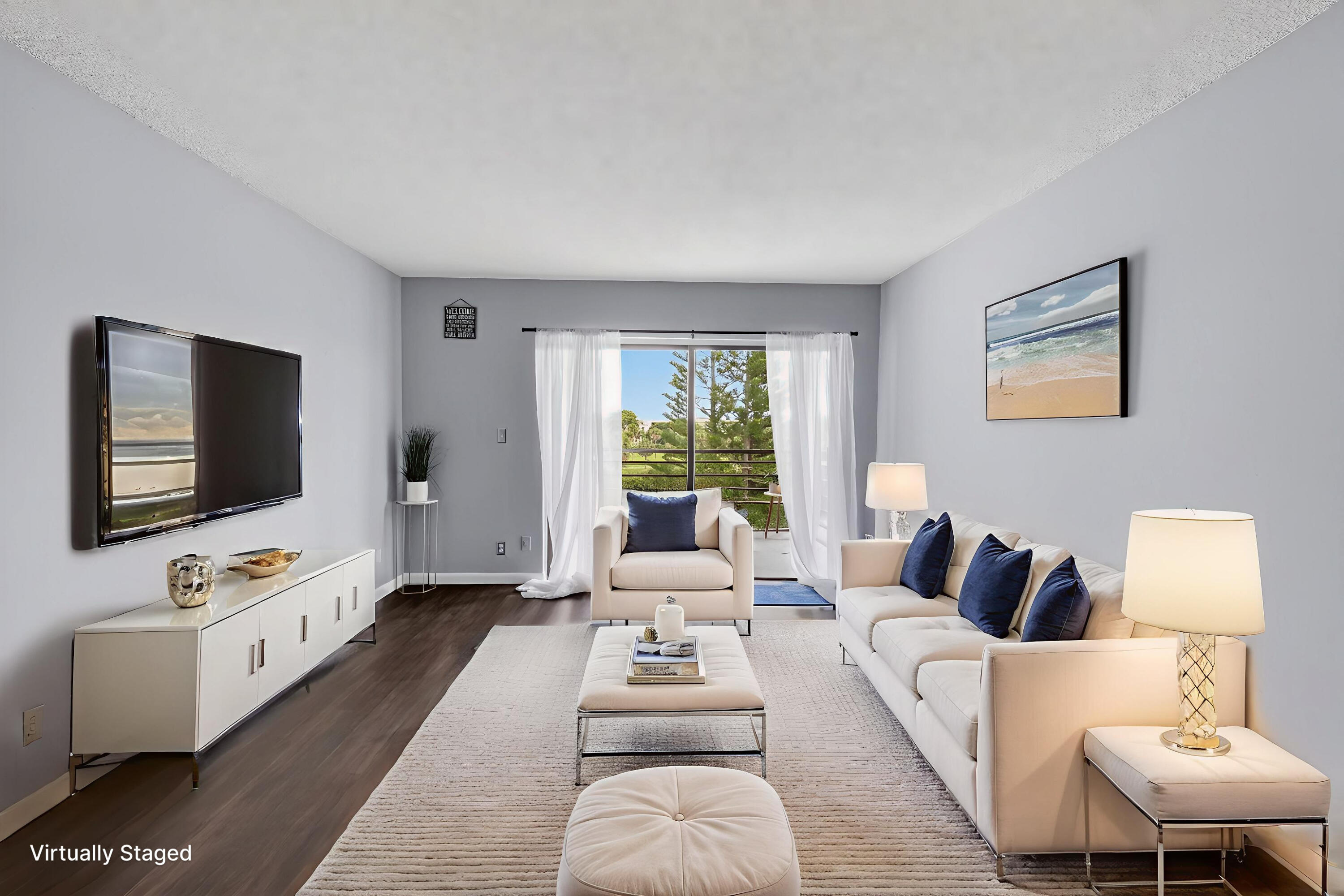 9370 Southwest 8th Street, Unit 410 Boca Raton, FL 33428 - Photo 9 of 28 Virtually Staged Living Area