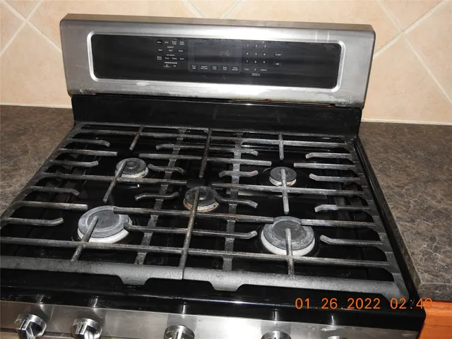 a close view of stove