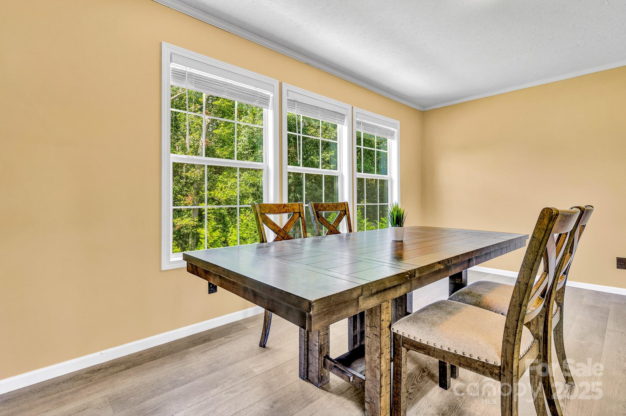185 Bradshaw Circle Candler, NC 28715 - Photo 15 of 38 a view of a dining room with furniture and wooden floor