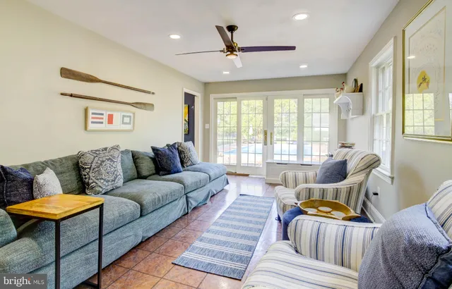 a front view of a house with swimming pool