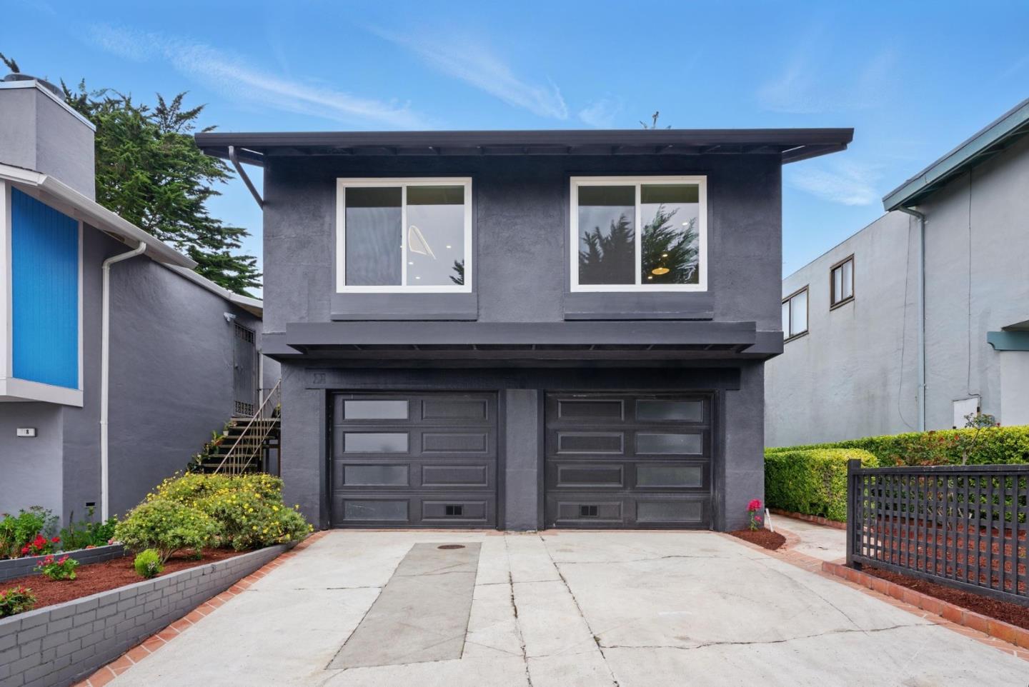 a front view of a house