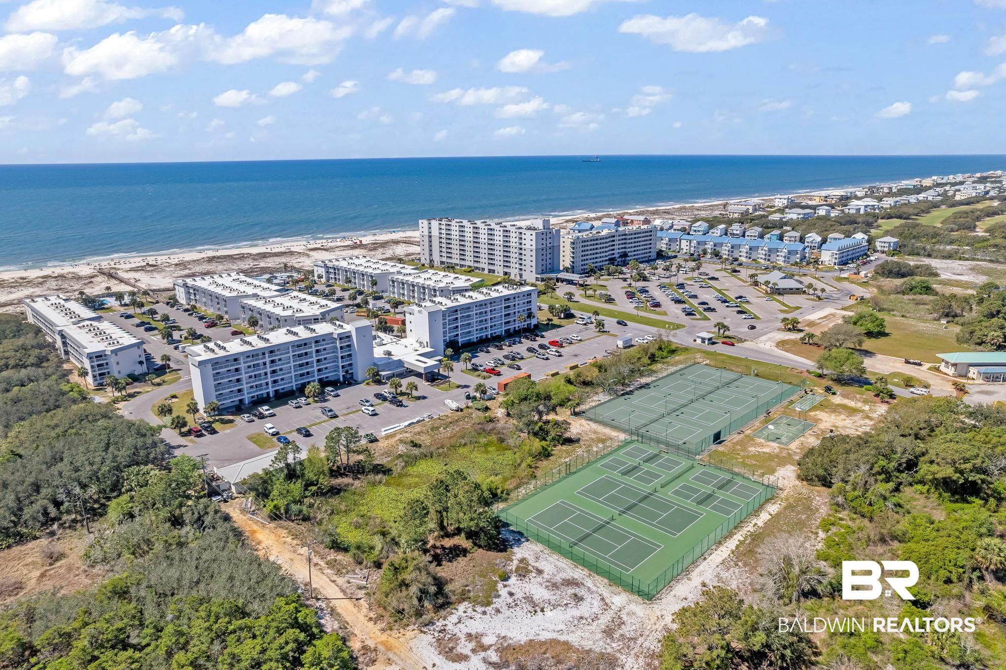 400 Plantation Road, Unit 4115 Gulf Shores, AL 36542 - Photo 1 of 48 Drone / aerial view with a water view and a view of the beach
