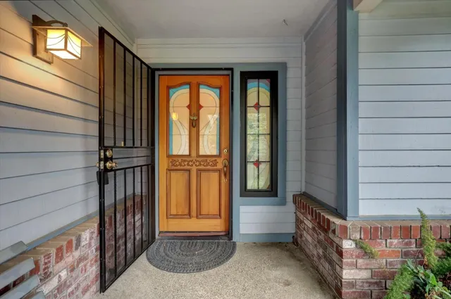 a view of front door of house