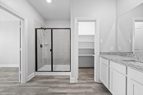 2004 Hardwick Drive Anna, TX 75409 - Photo 11 of 18 a view of a bathroom with a sink and a mirror
