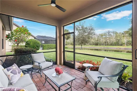 a outdoor view with a sitting space