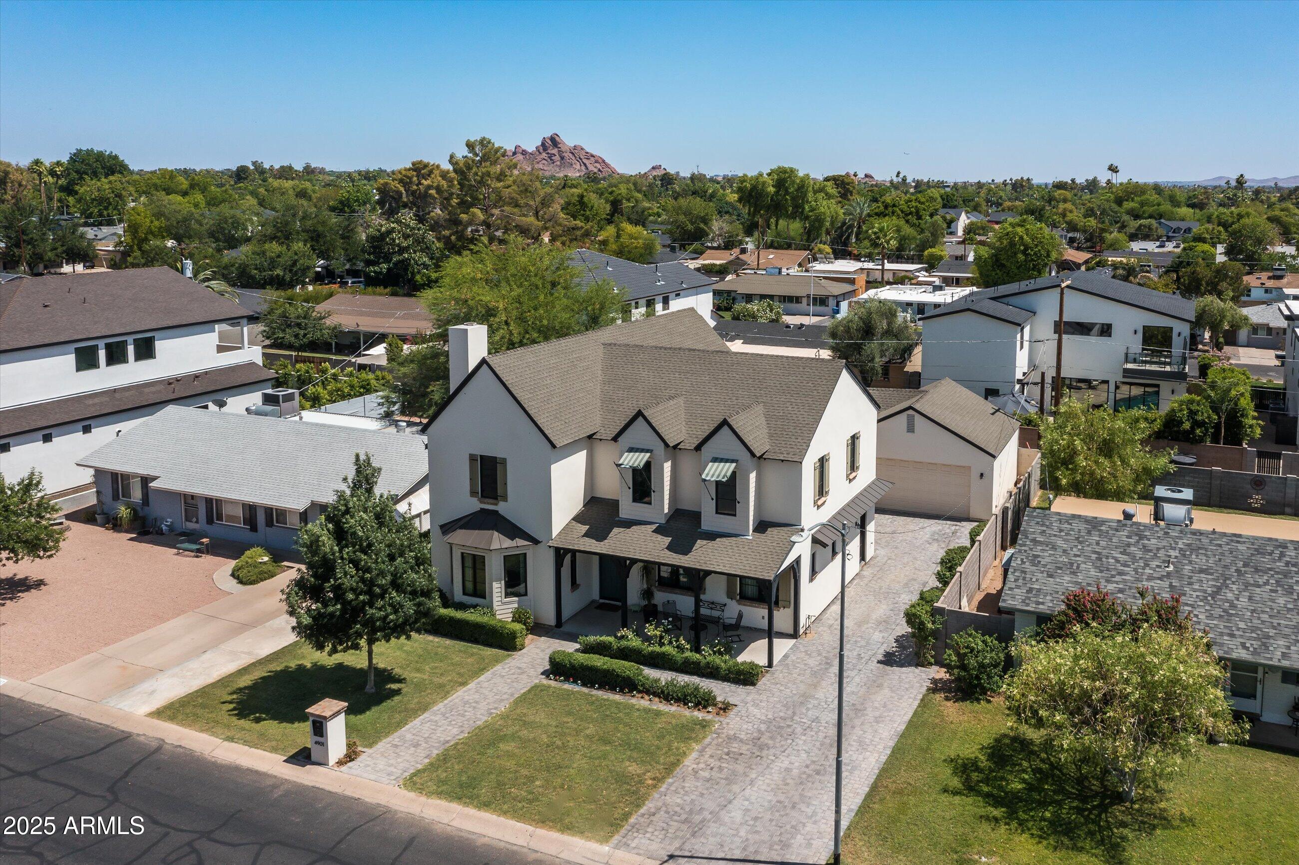 4901 East Amelia Avenue Phoenix, AZ 85018 - Photo 36 of 38 an aerial view of a house with a garden