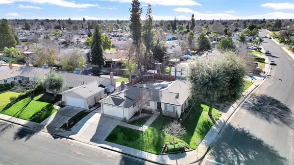 an aerial view of multiple house