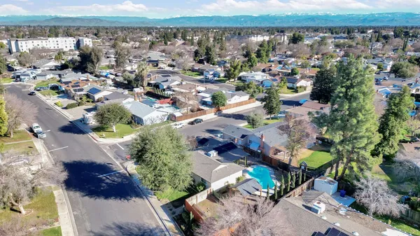 an aerial view of a city