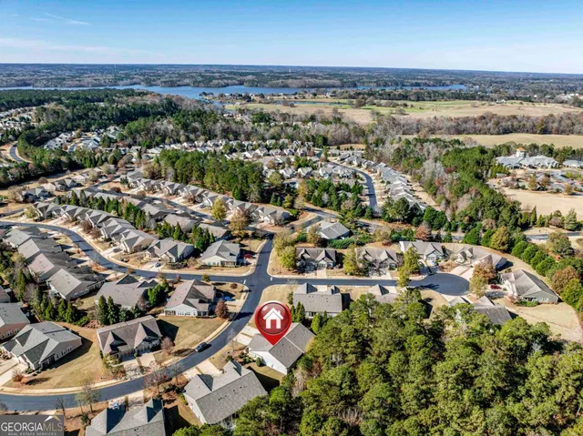 an aerial view of a city