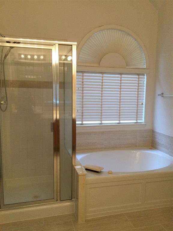 9814 Glenshee Drive Rowlett, TX 75089 - Photo 14 of 25 Bathroom with plenty of natural light, a shower stall, and a bath