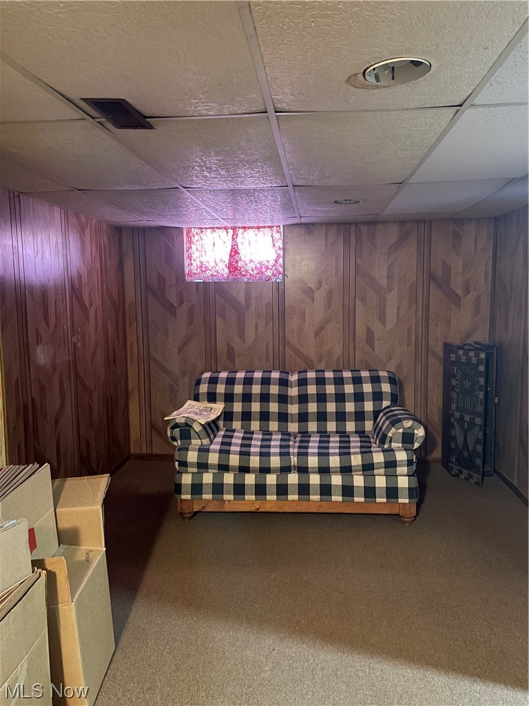 11610 Crofton Road Garfield Heights, OH 44125 - Photo 15 of 19 Basement with a drop ceiling and carpet